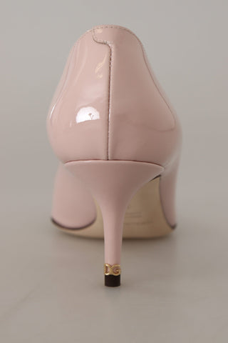 Dolce & Gabbana Elegant Patent Leather Heels in Pink Dolce & Gabbana Retail Flare