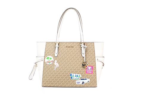 Michael Kors Gilly Large Travel Miami Print Signature PVC Tote Handbag Purse - Retail Flare
