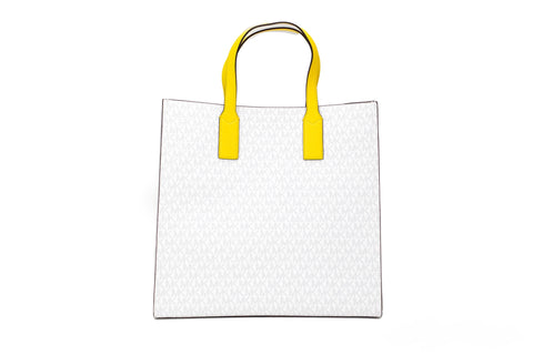 Michael Kors Kenly Large Signature Citrus PVC North South Tote Computer Handbag - Retail Flare
