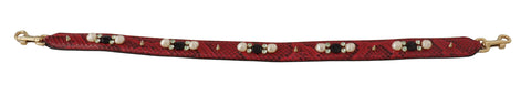 Dolce & Gabbana Elegant Red Python Leather Shoulder Strap - Retail Flare
