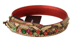 Dolce & Gabbana Elegant Beige Python Leather Bag Strap - Retail Flare