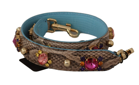 Dolce & Gabbana Elegant Python Leather Shoulder Strap Accessory - Retail Flare