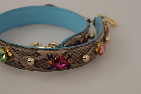 Dolce & Gabbana Elegant Python Leather Shoulder Strap Accessory - Retail Flare