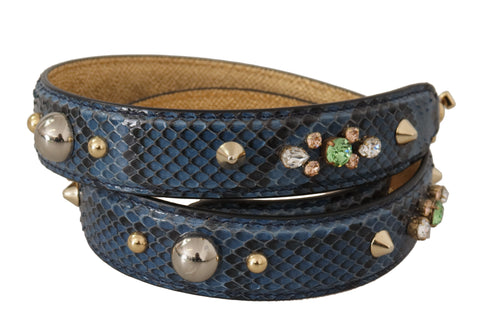Dolce & Gabbana Elegant Leather Shoulder Bag Strap in Blue - Retail Flare