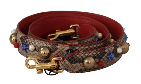 Dolce & Gabbana Elegant Python Leather Shoulder Strap - Retail Flare