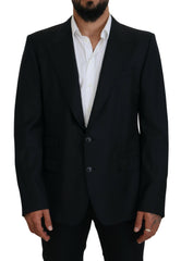 Dolce & Gabbana Elegant Dark Blue Single Breasted Blazer - Retail Flare