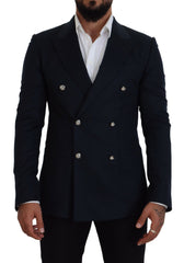 Dolce & Gabbana Elegant Cashmere-Silk Blend Blue Blazer - Retail Flare