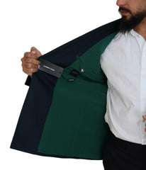 Dolce & Gabbana Elegant Cashmere-Silk Blend Blue Blazer - Retail Flare