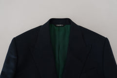 Dolce & Gabbana Elegant Cashmere-Silk Blend Blue Blazer - Retail Flare