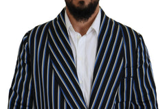 Dolce & Gabbana Elegant Striped Silk Blend Robe - Retail Flare