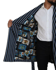 Dolce & Gabbana Elegant Striped Silk Blend Robe - Retail Flare