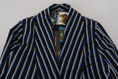 Dolce & Gabbana Elegant Striped Silk Blend Robe - Retail Flare
