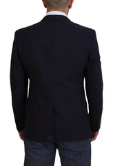 Dolce & Gabbana Elegant Navy Wool Blend Martini Blazer - Retail Flare