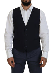 Dolce & Gabbana Elegant Navy Wool Blend Martini Blazer - Retail Flare
