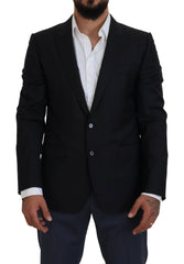 Dolce & Gabbana Elegant Dark Blue Martini Blazer - Retail Flare