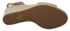 Prada Elegant Suede Ankle Strap Wedge Sandals - Retail Flare