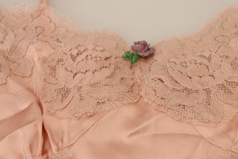 Dolce & Gabbana Elegant Pink Silk Lingerie Top - Retail Flare