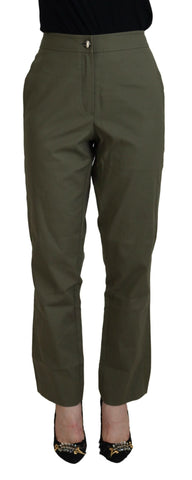 LAUREL Elegant Tapered Green Pants - Chic Everyday Wear - Retail Flare