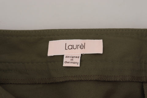 LAUREL Elegant Tapered Green Pants - Chic Everyday Wear - Retail Flare