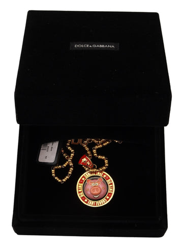 Dolce & Gabbana Elegant Gold Charm Chain Necklace - Retail Flare