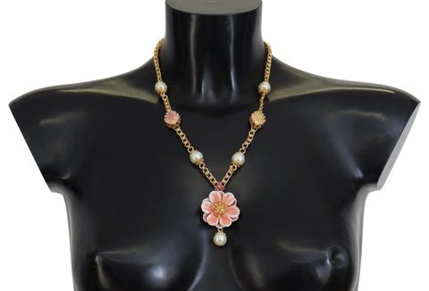 Dolce & Gabbana Elegant Floral Statement Charm Necklace - Retail Flare
