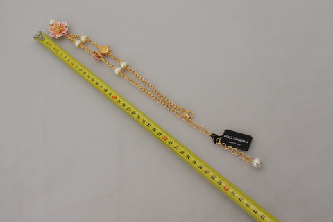 Dolce & Gabbana Elegant Floral Statement Charm Necklace - Retail Flare