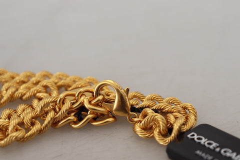 Dolce & Gabbana Elegant Gold-Tone Floral Fruit Necklace - Retail Flare