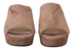 Prada Elegant Dark Rose Suede Heels - Retail Flare