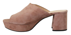 Prada Elegant Dark Rose Suede Heels - Retail Flare