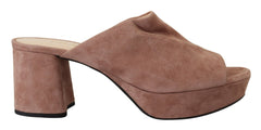 Prada Elegant Dark Rose Suede Heels - Retail Flare