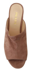Prada Elegant Dark Rose Suede Heels - Retail Flare