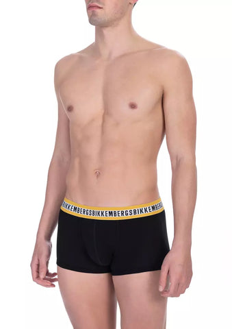 Bikkembergs Black Cotton Men Underwear Trunk Twin Pack - Retail Flare