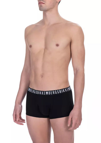 Bikkembergs Black Cotton Men Trunk - Retail Flare