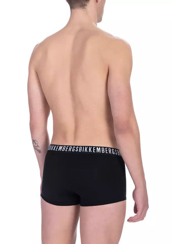 Bikkembergs Black Cotton Men Trunk - Retail Flare