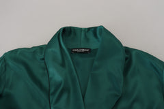 Dolce & Gabbana Elegant Silk Robe in Lush Green - Retail Flare