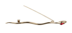 Dolce & Gabbana Elegant Silver Crystal Brooch Pin - Retail Flare