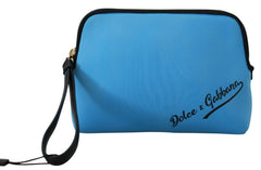 Dolce & Gabbana Elegant Blue Polyamide Pouch Bag - Retail Flare