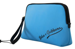 Dolce & Gabbana Elegant Blue Polyamide Pouch Bag - Retail Flare