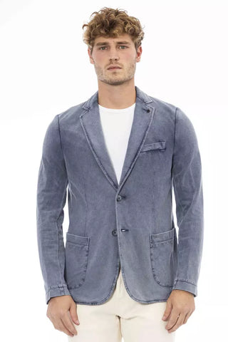 Distretto12 Blue Cotton Mens Blazer - Retail Flare