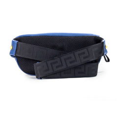 Versace Small Navy Calf Leather Medusa Pendant Fanny Waist Pack Belt Bag - Retail Flare