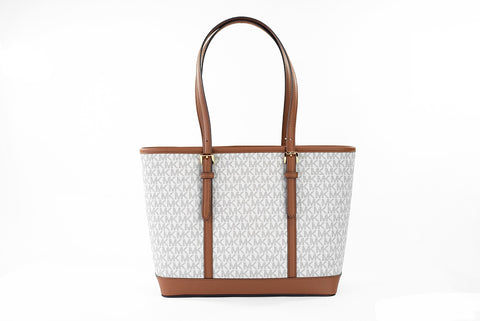 Michael Kors Jet Set Travel Small Vanilla PVC Shoulder Tote Handbag Bag Purse - Retail Flare