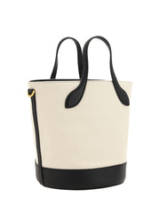 Bally Elegant Monogram Bucket Bag in Black & White - Retail Flare