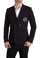 Dolce & Gabbana Elegant Purple Double Breasted Wool Blazer - Retail Flare