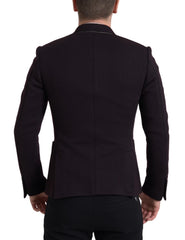 Dolce & Gabbana Elegant Purple Double Breasted Wool Blazer - Retail Flare
