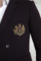 Dolce & Gabbana Elegant Purple Double Breasted Wool Blazer - Retail Flare