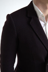 Dolce & Gabbana Elegant Purple Double Breasted Wool Blazer - Retail Flare