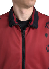 Dolce & Gabbana Red Leopard Print Bomber Jacket - Retail Flare