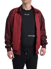 Dolce & Gabbana Red Leopard Print Bomber Jacket - Retail Flare