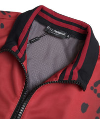 Dolce & Gabbana Red Leopard Print Bomber Jacket - Retail Flare