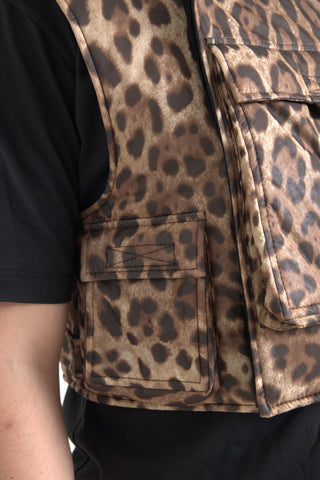 Dolce & Gabbana Silk Leopard Vest Exclusive Sportswear - Retail Flare